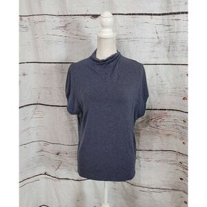 Majestic Filatures Deluxe Tee Mock Neck Top Size Small